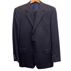 Vintage‎ Brooks Brothers Navy Blue Pinstripe Wool 2 piece Suit 41 Regular USA
